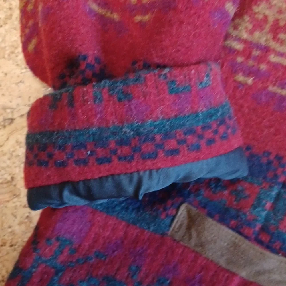 Woolrich Women's Vintage Red Floral Fully Lined Wool Blend Jacket Size XL - Picture 5 of 9